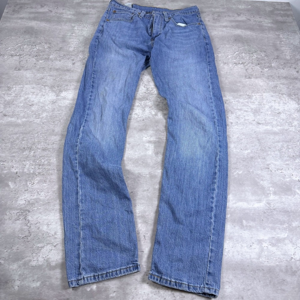 Levi's 505 Regular Fit Straight Leg Jeans 31x34 Blue Y2K